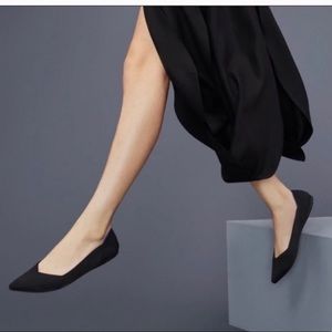 Rothys solid black womans flat shoes